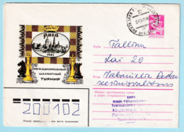 USSR 1983.0126. Chess Tournament, Riga. Prestamped Cover, Used - 1980-91