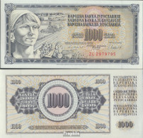 Jugoslawien Pick-Nr: 92d, Ersatznote Bankfrisch 1981 1.000 Dinara - Jugoslawien