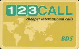 Bahrain 123 CALL BD 5 Prepaid Phonecard Used - Bahreïn