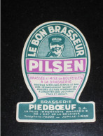 Etiquette PILSEN Brasserie PIEDBOEUF Jupille Liège - Bière