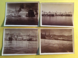Joli Lot D'anciennes Photos Bateaux Port De Gênes Genova Italia Italie - Orte