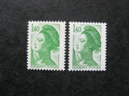 TB N° 2186c: Vert Jaune + Normal, Neufs XX. - Unused Stamps