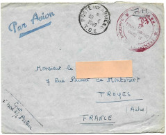 Envel  FM  Oblit  Poste Aux Armees  T O E  1948  Cachet "transport  Troupes  PASTEUR " Par Avion - Boten
