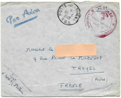 Envel  FM  Oblit  Poste Aux Armees  T O E  1948  Cachet "transport  Troupes  PASTEUR " Par Avion - Boats