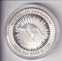 MONEDA DE UNA ONZA DE PLATA DE AUSTRALIA DEL AÑO 2016 DE UN KANGURO (SILVER-ARGENT) - Autres & Non Classés