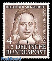 Germany, Federal Republic 1953 4+2pf, A.H. Francke, Stamp Out Of Set, Mint NH, Religion - Religion - Nuovi