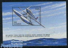 Gambia 1996 S.6B Flying S/s, Mint NH, Transport - Aircraft & Aviation - Vliegtuigen
