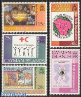 Cayman Islands 2001 Non-profit Organisations 5v, Mint NH, Health - Nature - Various - Red Cross - Cats - Dogs - Flower.. - Croce Rossa