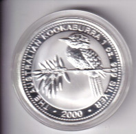 MONEDA DE UNA ONZA DE PLATA DE AUSTRALIA DEL AÑO 2000 DE UN KOOKABURRA (SILVER-ARGENT) - Andere & Zonder Classificatie