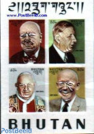 Bhutan 1972 Famous Persons S/s, Mint NH, History - Religion - Various - Churchill - Politicians - Pope - Other Materia.. - Sir Winston Churchill