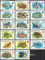 Bermuda 1978 Definitives 17v, Mint NH, Nature - Animals (others & Mixed) - Birds - Butterflies - Fish - Sea Mammals - .. - Poissons