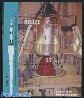 Belize/British Honduras 1989 Moonlanding S/s, Mint NH, Transport - Space Exploration - Honduras Británica (...-1970)