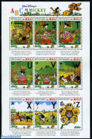 Mali 1996 Disney, Alphabet 9v M/s (R-Z), Mint NH, Science - Education - Art - Disney - Disney