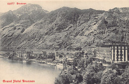 BRUNNEN  (SZ) Grand Hôtel Brunnen - Verlag Photoglob 1677 - Autres & Non Classés