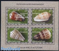 Wallis & Futuna 2005 Shells 4v M/s, Mint NH, Nature - Shells & Crustaceans - Vie Marine