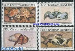 Christmas Islands 1985 Crabs 4v, Mint NH, Nature - Shells & Crustaceans - Crabs And Lobsters - Maritiem Leven