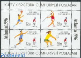 Turkish Cyprus 1996 Olympic Games Atlanta S/s, Mint NH, Sport - Athletics - Basketball - Olympic Games - Volleyball - Athletics