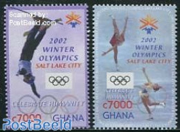 Ghana 2002 Olympic Winter Games 2v, Mint NH, Sport - Olympic Winter Games - Skating - Skiing - Sci