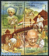India 1998 M. Gandhi 50th Death Anniv. 4v [+], Mint NH, History - Gandhi - Unused Stamps