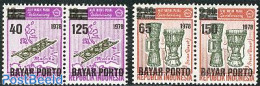Indonesia 1978 Postage Due 2 Pairs, Mint NH, Performance Art - Music - Musical Instruments - Music