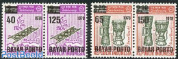 Indonesia 1978 Postage Due 2 Pairs, Mint NH, Performance Art - Music - Musical Instruments - Musique