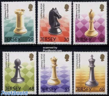 Jersey 2004 Chess 6v, Mint NH, Nature - Sport - Horses - Chess - Schaken