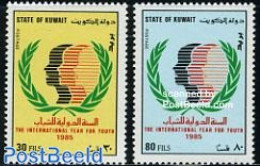 Kuwait 1985 Int. Youth Year 2v, Mint NH, Various - International Youth Year 1984 - Kuwait