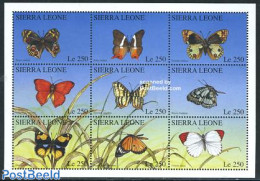 Sierra Leone 1996 Butterflies 9v M/s, Mint NH, Nature - Butterflies - Autres & Non Classés