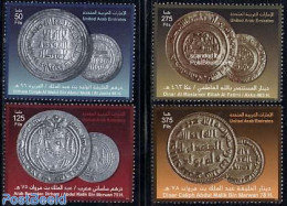 United Arab Emirates 2003 Coins 4v, Mint NH, Various - Money On Stamps - Munten