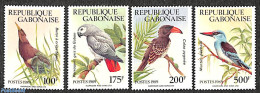 Gabon 1989 Birds 4v, Mint NH, Nature - Birds - Parrots - Nuevos