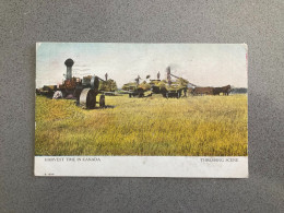 Threshing Scene Harvest Time In Canada Carte Postale Postcard - Trattori