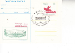 ITALIA  1980 - CP  VERONA '80  - Manifestazioni Filateliche - Filatelistische Tentoonstellingen