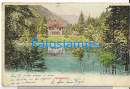 229099 SWITZERLAND BLAUSEELI VIEW PARTIAL SPOTTED CIRCULATED TO ARGENTINA POSTAL POSTCARD - Other & Unclassified