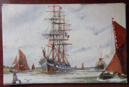 Cpa 3 Mâts Français - Segelboote