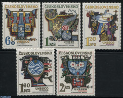 Czechoslovkia 1974 Science, UNESCO 5v, Mint NH, History - Nature - Sport - Unesco - Water, Dams & Falls - Diving - Otros & Sin Clasificación
