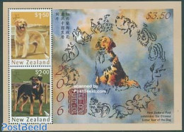 New Zealand 2006 Year Of The Dog S/s, Mint NH, Nature - Various - Dogs - New Year - Nuovi