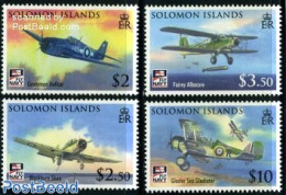 Solomon Islands 2009 Fly Navy 4v, Mint NH, Transport - Aircraft & Aviation - Avions