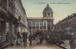 Belgique - MOLENBEEK (Brux.-Cap.) Marché Devant La Maison Communale - Ed. Grand Bazar Anspach 116 Papier Glacé - St-Jans-Molenbeek - Molenbeek-St-Jean