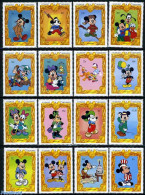 Saint Vincent 1994 65 Years Mickey Mouse 16v, Mint NH, Nature - Cats - Art - Disney - Disney