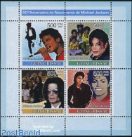 Guinea Bissau 2007 Michael Jackson 4v M/s, Mint NH, Performance Art - Music - Popular Music - Musik