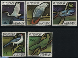 Gabon 1971 Birds 5v, Mint NH, Nature - Birds - Parrots - Kingfishers - Ungebraucht