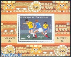 Ivory Coast 1986 Football Games Mexico S/S, Mint NH, Sport - Football - Ongebruikt