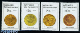 Turkish Cyprus 1997 Coins 4v, Mint NH, Various - Money On Stamps - Monnaies