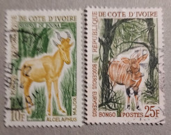 Côte D'ivoire YT 214A Et 216A Oblitérés Animaux - Costa D'Avorio (1960-...)