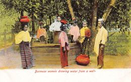 MYANMAR Burma - Burmese Women Drawing Water From A Well - Publ. D. A. Ahuja 20 - Myanmar (Birma)