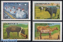 Dominica 1988 IFAD 4v, Mint NH, Nature - Animals (others & Mixed) - Birds - Cattle - Poultry - Dominicaanse Republiek