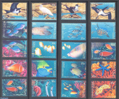 Christmas Islands 1998 Marine Life 20v, Mint NH, Nature - Birds - Fish - Reptiles - Poissons