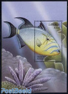 Liberia 1999 Queen Triggerfish S/s, Mint NH, Nature - Fish - Vissen