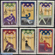 Korea, North 1979 Olympic Games 6v, Mint NH, Sport - Handball - Hockey - Olympic Games - Sailing - Hand-Ball