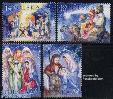Poland 2003 Christmas 4v, Mint NH, Nature - Religion - Camels - Cattle - Angels - Christmas - Nuovi